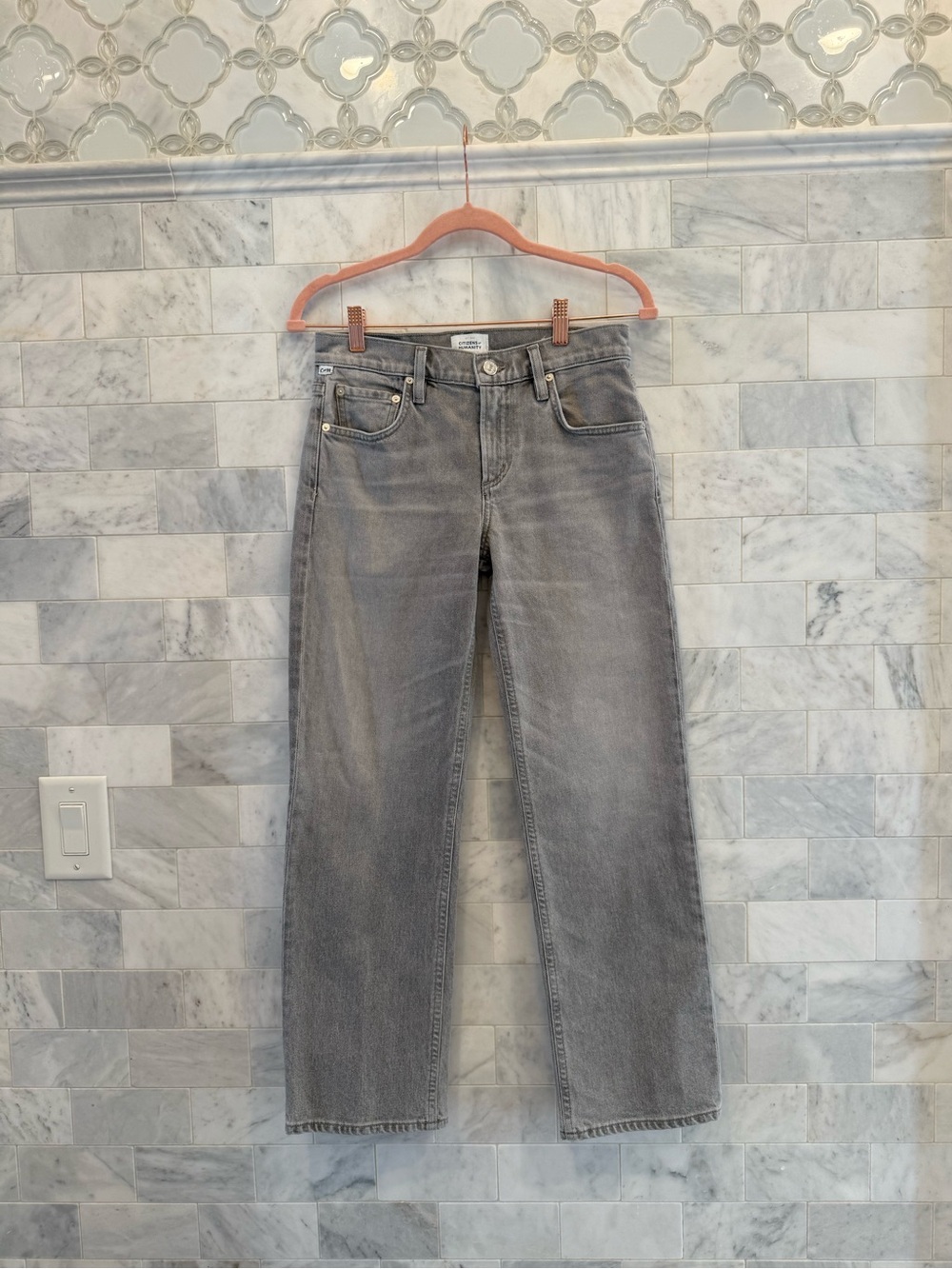 Citizens of Humanity Faye vintage straight leg jeans in quartz gray
